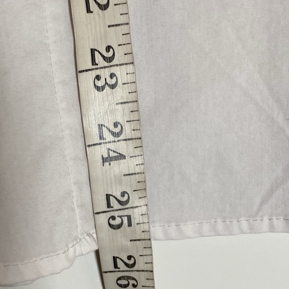 New Direction Top Womens Large White Leopard Trim Button Down Cuff Shirt Classic - Picture 16 of 16